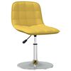 vidaXL drejelige spisebordsstole 2 stk. stof sennepsgul