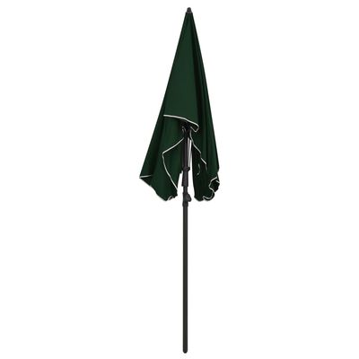vidaXL parasol med stang 200x130 cm grøn