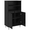 vidaXL Highboard Sort 60 x 36 x 110 cm Konstrueret tr&aelig;
