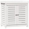 vidaXL plantebord med hylder 82,5x50x86,5 cm massivt fyrretr&aelig; hvid