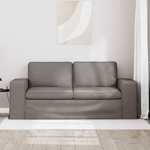 vidaXL Sofa 140cm Gr&aring;brun Metal