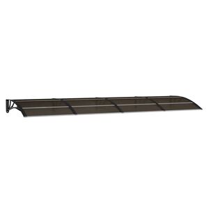 vidaXL d&oslash;rmarkise sort 350x100 cm polycarbonat