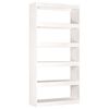 vidaXL bogreol/rumdeler 80x30x167,4 cm massivt fyrretr&aelig; hvid