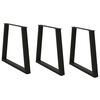 vidaXL spisebordben V-formet 3 stk. sort 80 x (72-73,3) cm st&aring;l