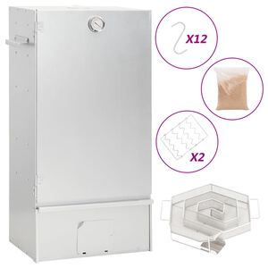 vidaXL rygeovn med generator til koldr&oslash;gning galvaniseret st&aring;l