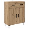 vidaXL Highboard Artisan Egetr&aelig; 69,5 x 34 x 180 cm Konstrueret tr&aelig;