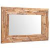vidaXL dekorativt spejl i teak 90 x 60 cm rektangul&aelig;rt