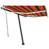 vidaXL markise m. LED-lys 300x250 cm manuel betjening orange og brun