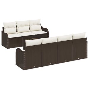 vidaXL Havesofa S&aelig;t Brun 55 x 55 x 37 cm polyrattan