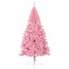 vidaXL kunstigt halvt juletræ med juletræsfod 180 cm PVC pink