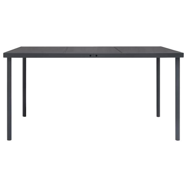 vidaXL udend&oslash;rs spisebordss&aelig;t 7 dele st&aring;l