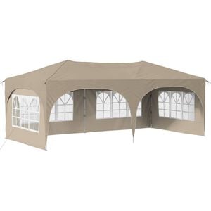 vidaXL Pop-up Festtelt 575 x 288 x 245 cm Cremefarvet Oxford stof