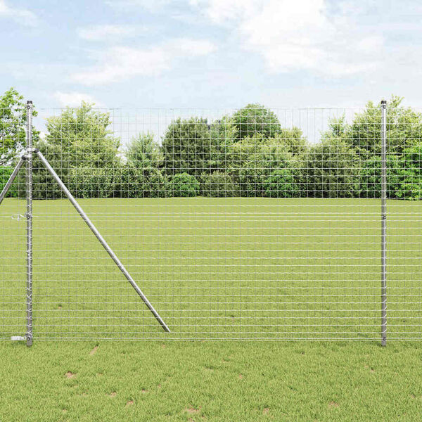 vidaXL Hegnspæl Andet 52 pcs Grå 3,2 x 3,2 x 200 cm Stål
