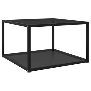 vidaXL sofabord 60x60x35 cm h&aelig;rdet glas sort