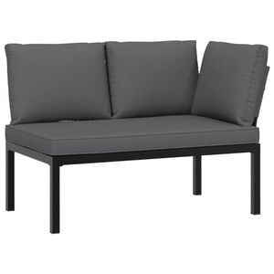 vidaXL haveb&aelig;nk med hynder aluminium sort