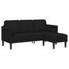 vidaXL Sofa S&aelig;t med pude 2 pcs Sort Polyester