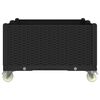 vidaXL plantekasse med hjul 100x80x54 cm PP sort