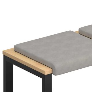 vidaXL B&aelig;nkpude 2 stk. Microfiber Lysegr&aring; Dybde 35 cm