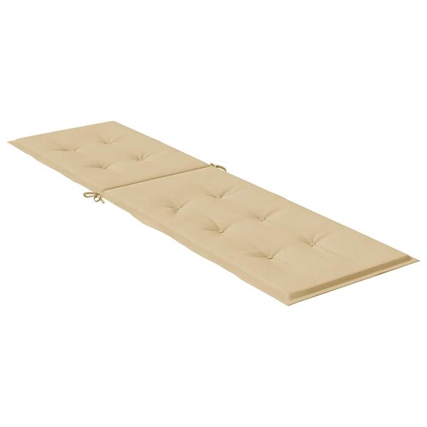 vidaXL hynde til dækstol (75+105) x 50 x 4 cm stof meleret beige