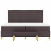 vidaXL Box spring seng med madras M&oslash;rkebrun 200 x 200 cm Stof