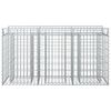 vidaXL Gabion h&oslash;jbed S&oslash;lv 150 x 50 x 80 cm Galvaniseret st&aring;l