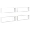 vidaXL v&aelig;ghylder 4 stk. 80x15x26,5 cm kubeformet konstrueret tr&aelig; hvid