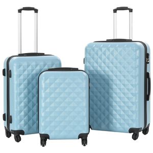 vidaXL kufferts&aelig;t i 3 dele hardcase ABS bl&aring;