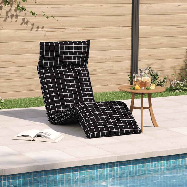 vidaXL foldbar liggestol 175x54x8,5 cm oxfordstof sortternet