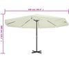 vidaXL parasol 500 cm aluminium hvid