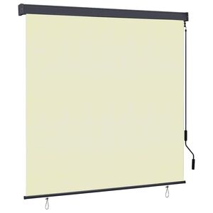 vidaXL Rullegardin Cremefarvet 180 x 250 cm Stof og Aluminium