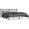 vidaXL sengeramme med sengegavl 193x203 cm metal sort