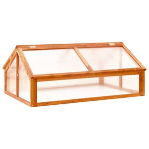 vidaXL drivhus 114x80x50 cm fyrretr&aelig; brun