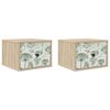 vidaXL V&aelig;gmonteret natbord GOTHA 2 stk. Sonoma-eg 36 x 33 x 25 cm