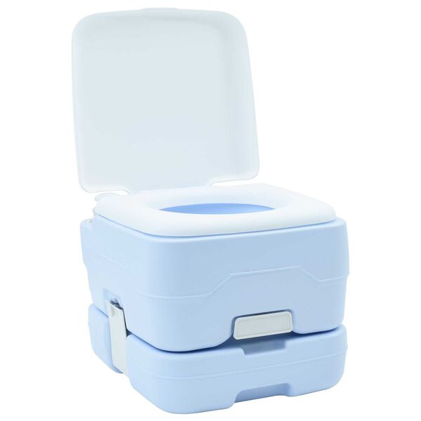 vidaXL Camping toilet Lyseblå og Hvid 41,5 x 36,5 x 30 cm Polyethylen