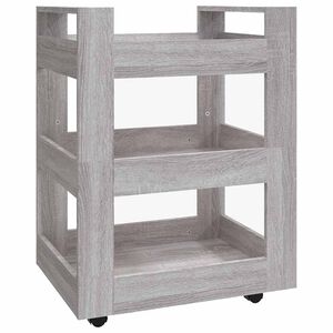 vidaXL k&oslash;kkenvogn 60x45x80 cm konstrueret tr&aelig; gr&aring; sonoma-eg