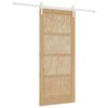 vidaXL Skyded&oslash;r Natur og hvid 86 x 198,5 cm Massivt fyrretr&aelig;