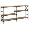 vidaXL Konsolbord Artisan Egetr&aelig; 150 x 29 x 76,5 cm Konstrueret tr&aelig;