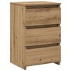 vidaXL sengebord 40x35x62,5 cm konstrueret tr&aelig; kunsteg