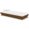 vidaXL sengeramme 75x190 cm Small Single massivt tr&aelig; gyldenbrun