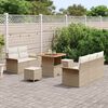 vidaXL Havesofa S&aelig;t 8 pcs Beige polyrattan