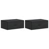 vidaXL V&aelig;gh&aelig;ngt Natbord 2 pcs Sort 49 x 34,5 x 20 cm Konstrueret tr&aelig;