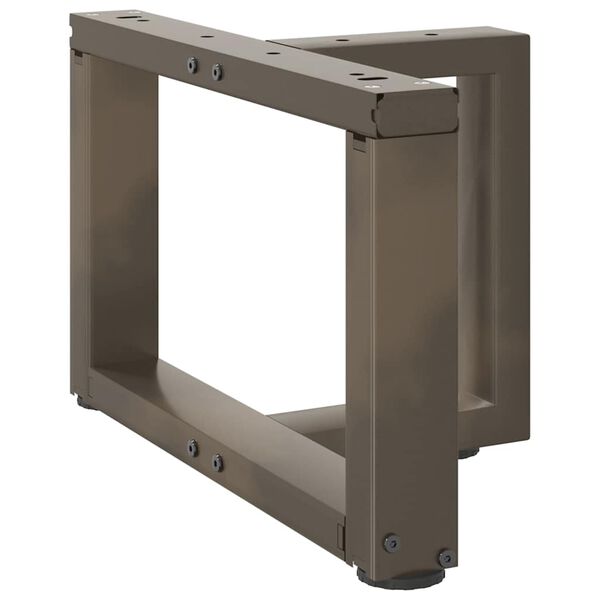 vidaXL sofabordsben T-formet 2 stk. sort 40x25x(30-31) cm st&aring;l