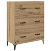 vidaXL Highboard Artisan Egetr&aelig; 69,5 x 34 x 180 cm Konstrueret tr&aelig;