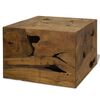 vidaXL sofabord 50 x 50 x 35 cm &aelig;gte teaktr&aelig; brun
