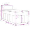 vidaXL kontinentalseng med madras 100x200 cm stof sort