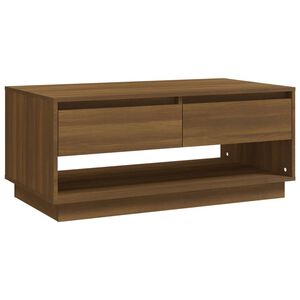 vidaXL sofabord 102,5x55x44 cm konstrueret tr&aelig; brun egetr&aelig;