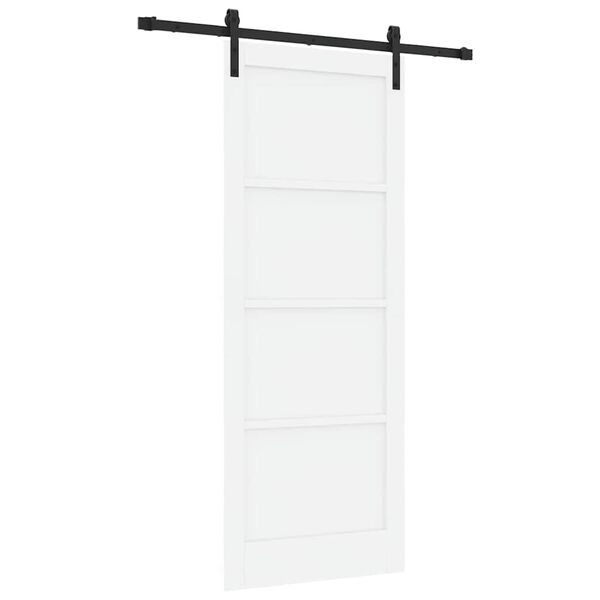 vidaXL Skyded&oslash;r Hvid 83 x 211 cm Massiv fyrretr&aelig;