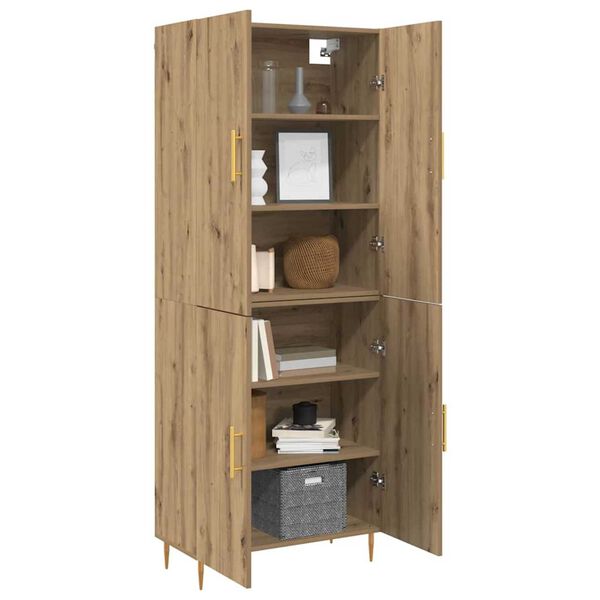 vidaXL Highboard artisan eg 69,5 x 34 x 180 cm Konstrueret tr&aelig;