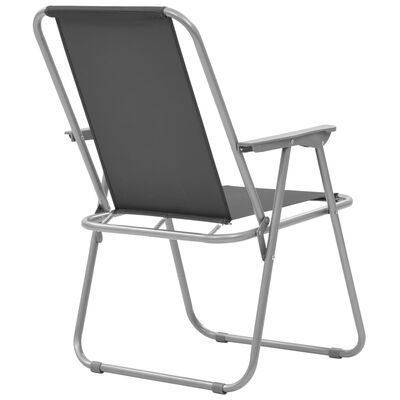 vidaXL foldbare campingstole 2 stk. 52 x 59 x 80 cm grå