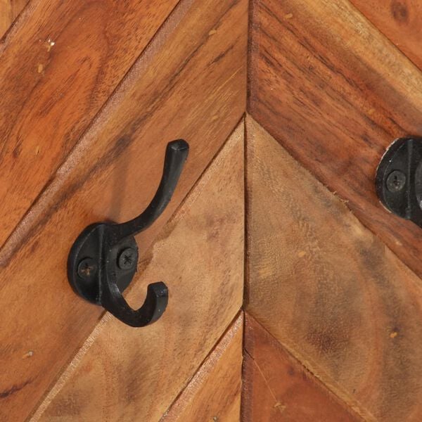 vidaXL væghængt knagerække 90x1x35 cm massivt akacietræ og jern